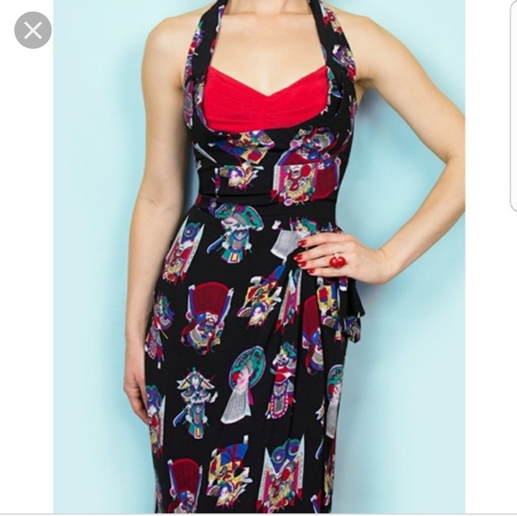 Trashy Diva Dresses & Skirts - Trashy Diva Lena sarong chinese opera print dress